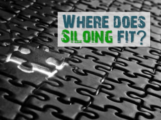 Where does
Siloing fit?
 
