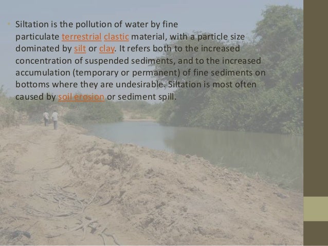 Siltation Siltation