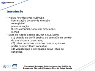 Introdução

• Mídias Pós-Massivas (LEMOS)
     liberalização do pólo da emissão
     rede global
     personalização
     ...