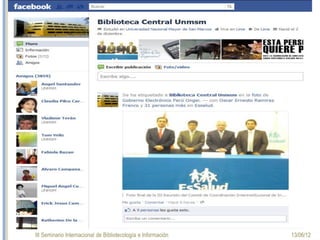 III Seminario Internacional de Bibliotecología e Información 13/06/12
 
 