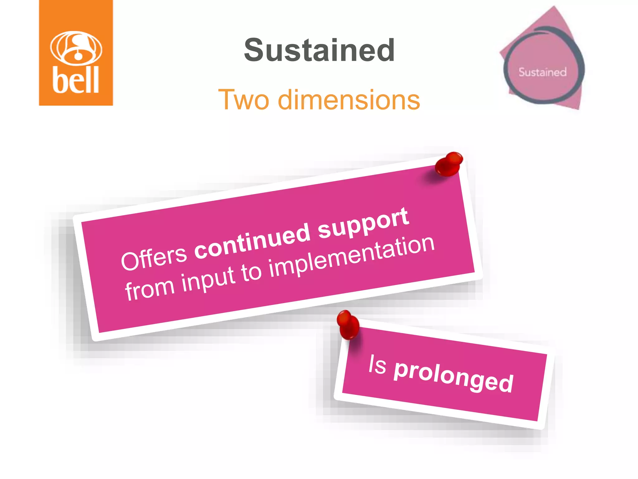 Sustained
Two dimensions
 