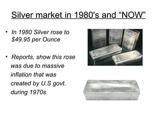 Silver market in 1980's and “NOW” ,[object Object],[object Object],[object Object],[object Object],[object Object],[object Object],Silver market in 1980's and “NOW” Silver market in 1980's and “NOW” Silver market in 1980's and “NOW” Silver market in 1980's and “NOW” Silver market in 1980's and “NOW” Silver market in 1980's and “NOW” 