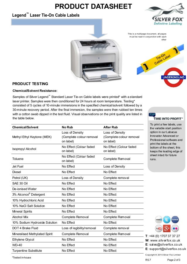polyester labels laser printer