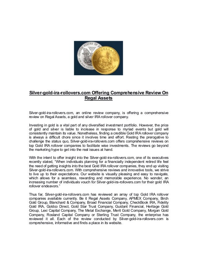Silver-gold-ira-rollovers.com Offering Comprehensive Review On Regal Assets
