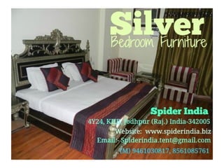 Silver bedroom furniture by spider india