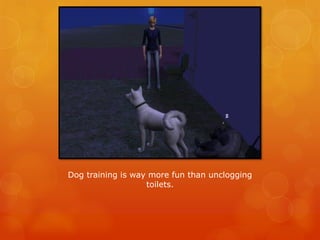 Dog training is way more fun than unclogging
toilets.
 