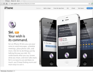 Wednesday, November 2, 11
 