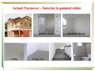 Furnishing of your house interior is based on your style or how it looks like. The furnished interior shown below is just a sample. House Interior Living Area Bedroom 2 Dining Area C R Balcony Stair Kitchen Area Bedroom 1 Bedroom 3 