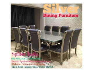 Silver dining set furniture spider india