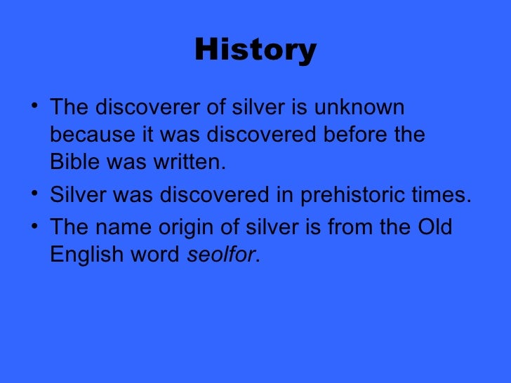 Chemical Properties Element Silver Chemical Properties Element Silver
