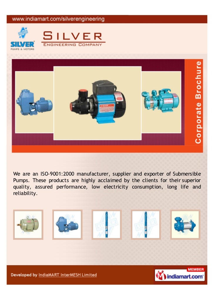 Silver Engineering Company, Rajkot, Submersible Pumps