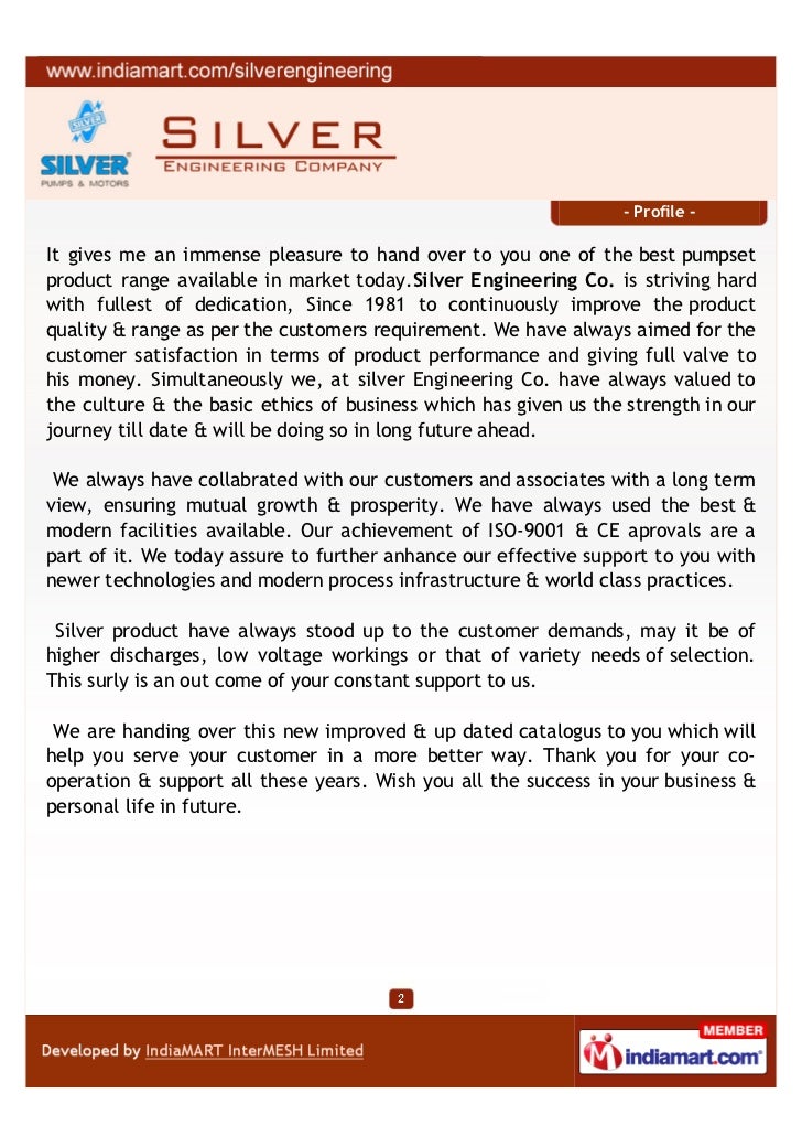 Silver Engineering Company, Rajkot, Submersible Pumps