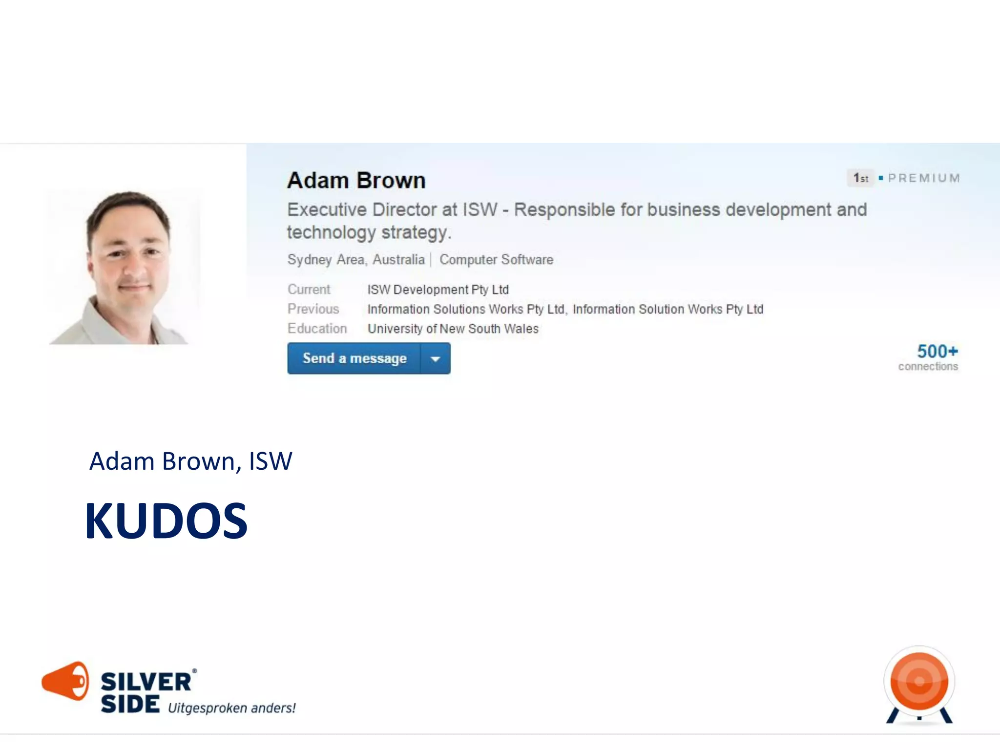 KUDOS
Adam Brown, ISW
 
