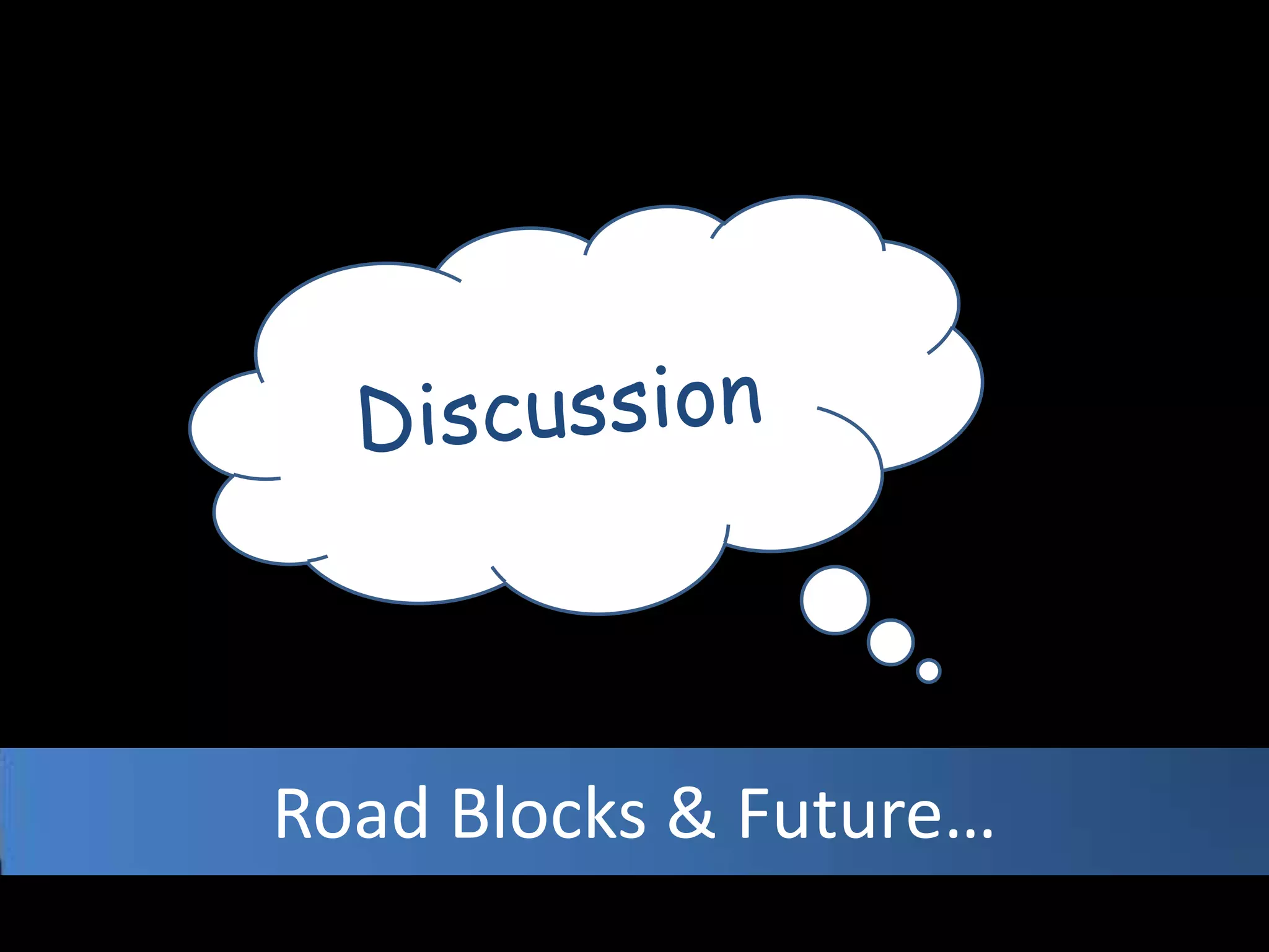 DiscussionRoad Blocks & Future…