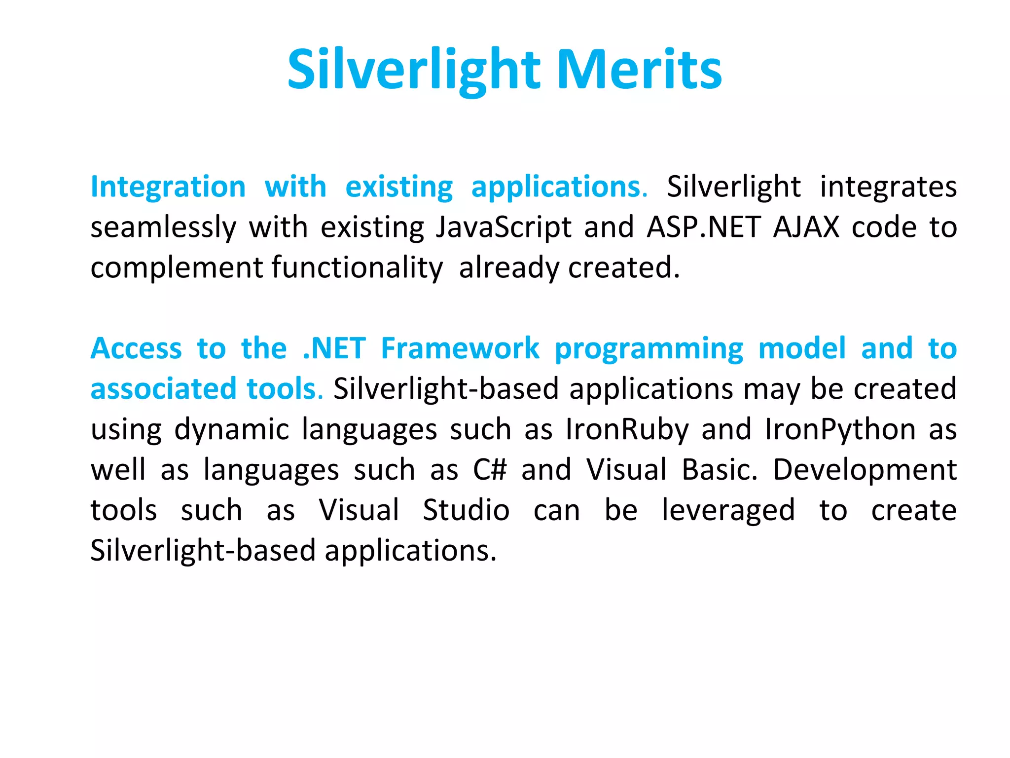 Compelling Cross-Platform User ExperiencesImmersive media experiences & RIA