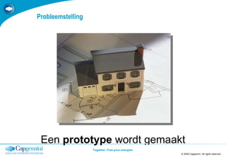 Probleemstelling © 2008 Capgemini. All rights reserved TEMPLATE 2008.PPTX Een  prototype  wordt gemaakt 