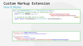 AgendaMVVM Databinding EnhancementsBinding In Style SettersImplicitDataTemplatesRelativeSource Ancestor BindingsCustom Markup ExtensionsDatabinding DebuggingDataContextChanged EventUpdateSourceTriggerWCF RIA Services EnhancementsText, Printing & MediaUnrestricted File AccessTrusted Apps In-BrowserGroup PolicyP/InvokeHTML supportMultiple Windows64-bit