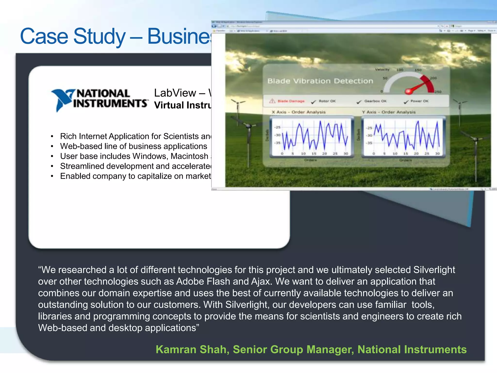 Case Study – MediaRoland Garros 2009Tennis TournamentIIS Smooth Streaming of Tournament