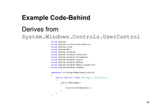 Example Code-Behind Derives from  System.Windows.Controls.UserControl 