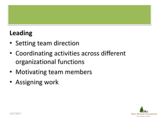Team Direction Setting Project Planning, Design and Management | PPTX