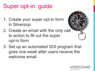 Welcome: resultsAverage: 61% open rate