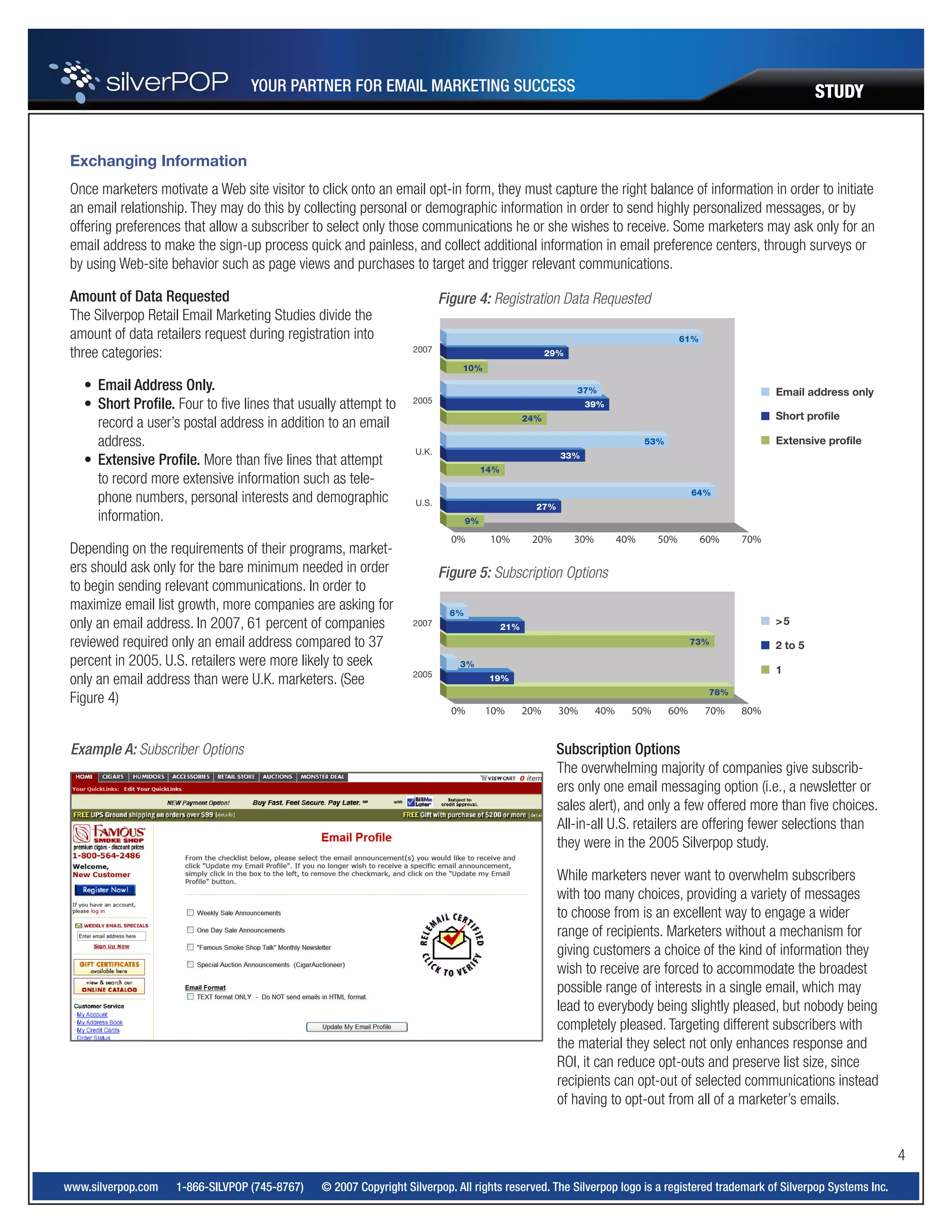 Silverpop Study 2007 Retail Email