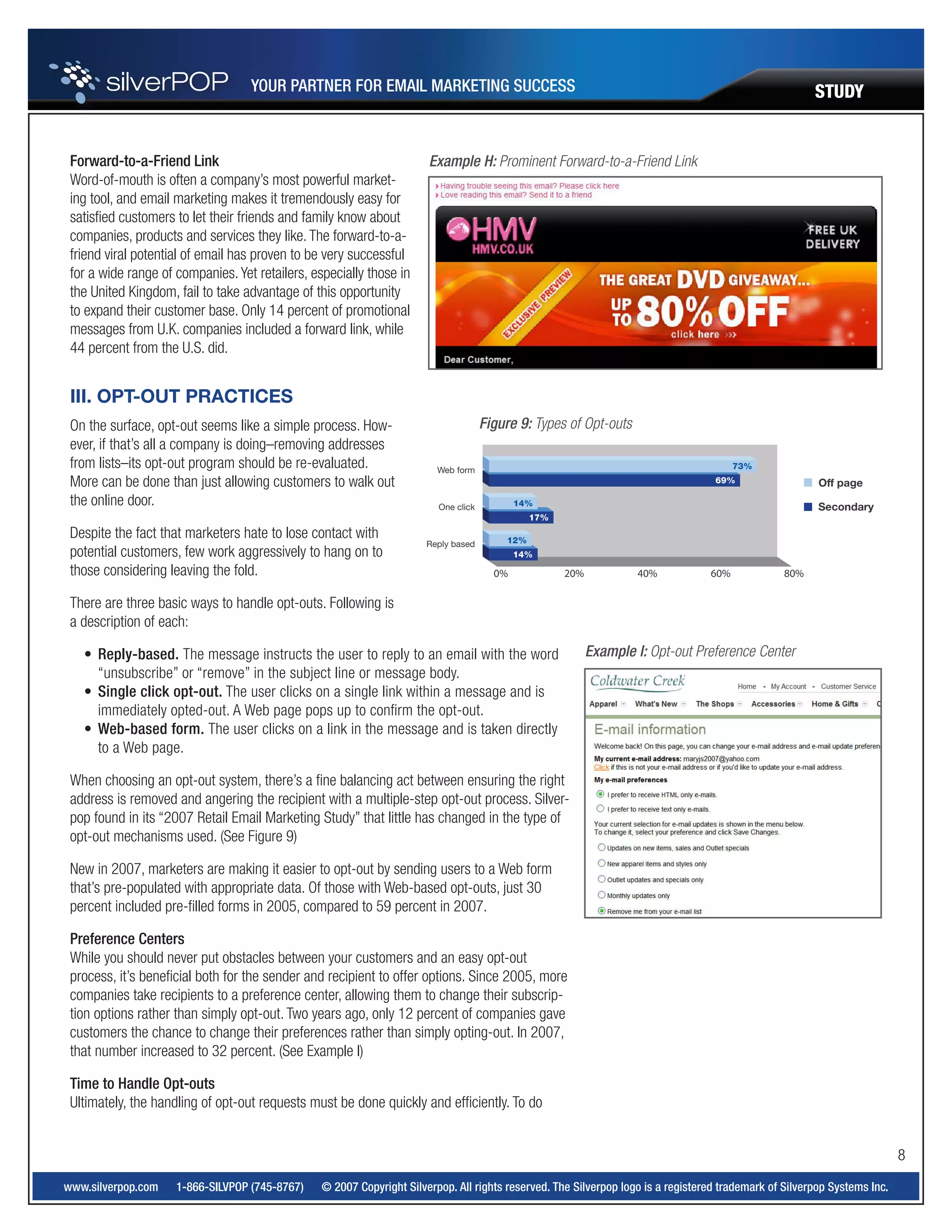 Silverpop Study 2007 Retail Email