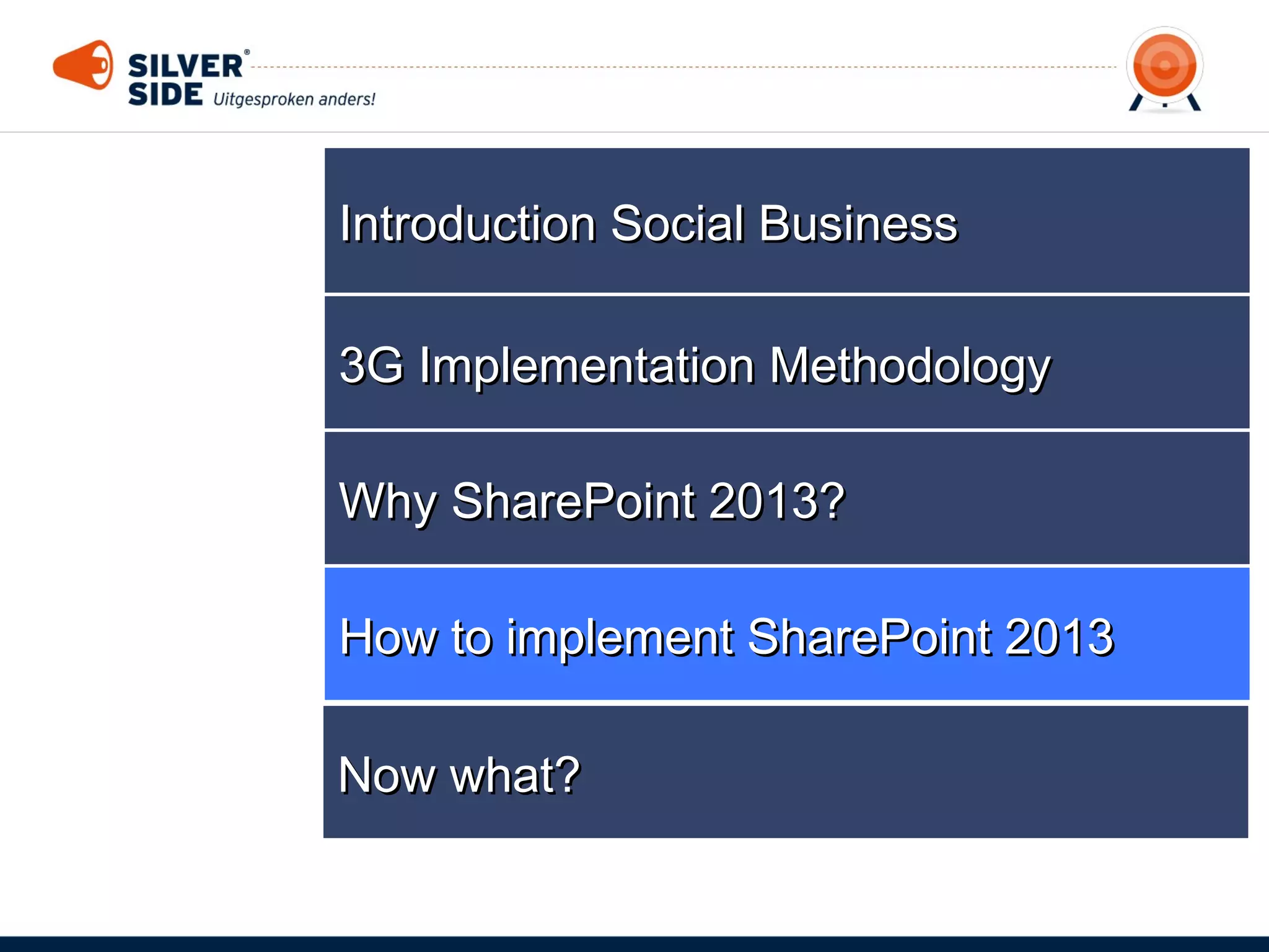 Implementation Approach
Michael Sampson

 