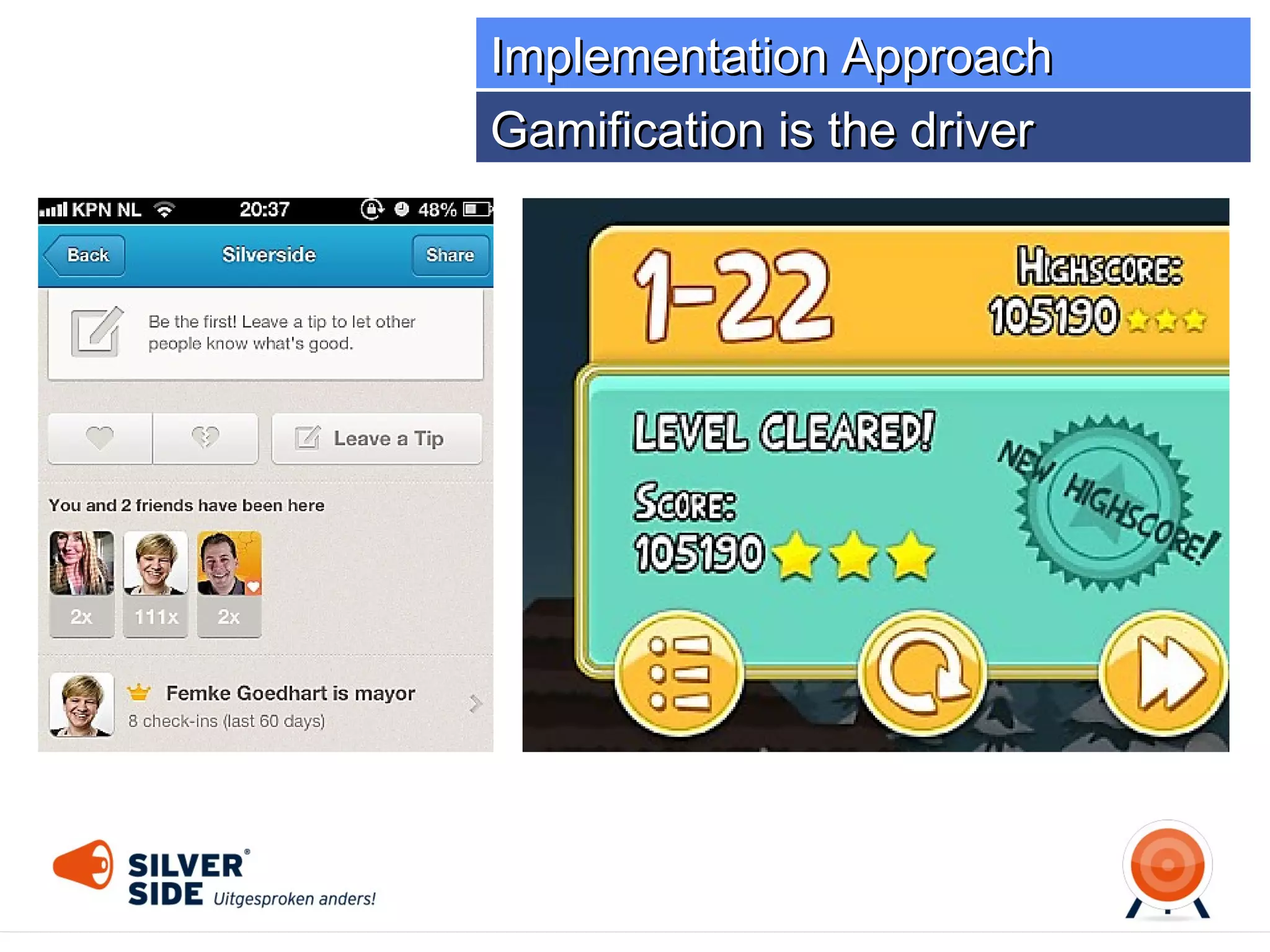 Implementation Approach
Gamification is the driver

 