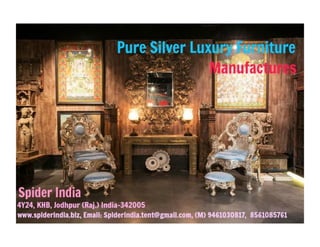 Silver sofa chair set by spider india