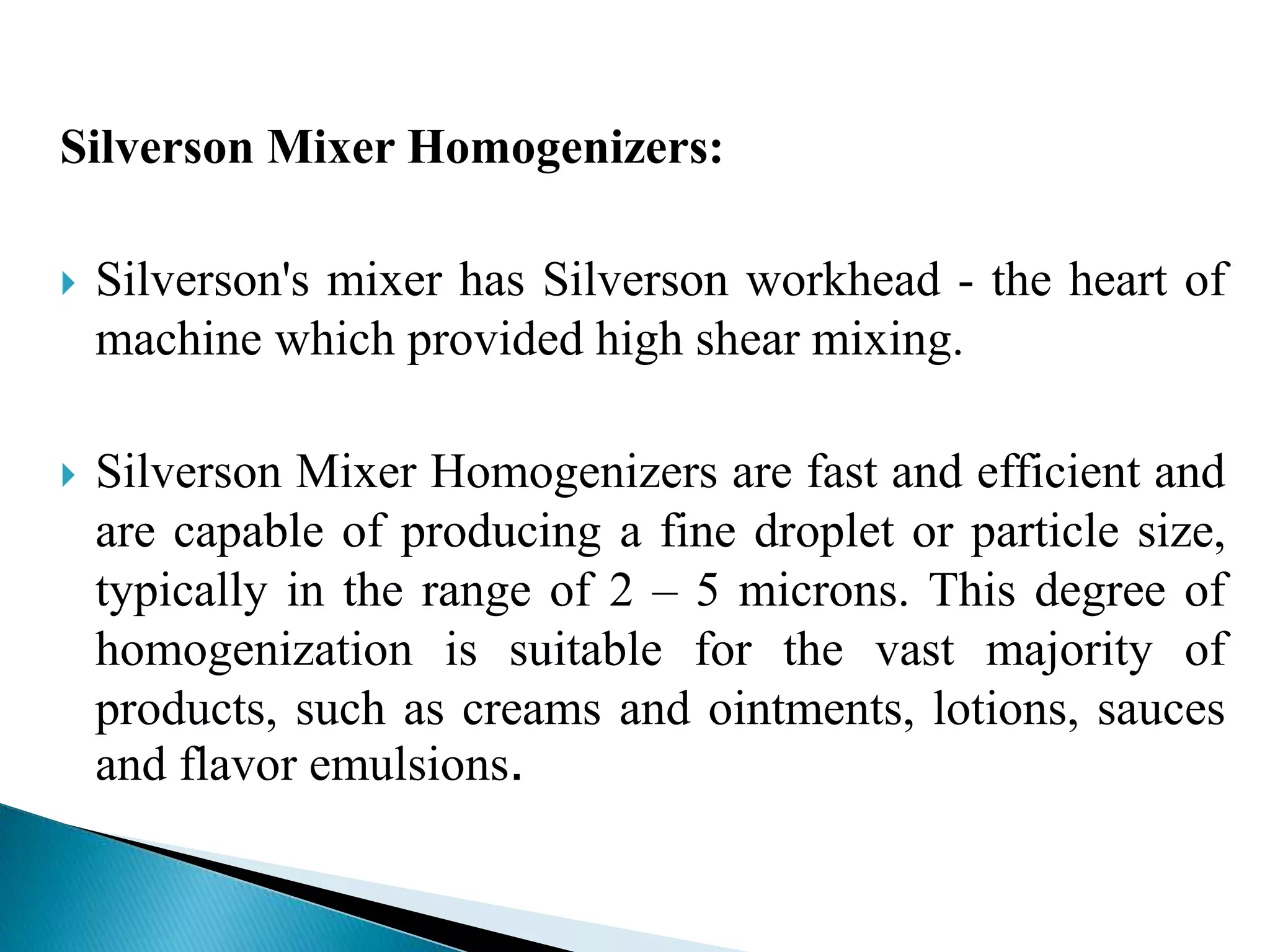 Silverson mixer | PPTX