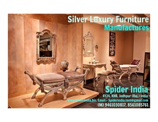 Silver stools set spider india