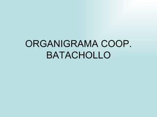 ORGANIGRAMA COOP. BATACHOLLO 