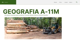 GEOGRAFIA A-11M
Silvicultura Objetivos
Exemplos
Práticas
Definição
Ana Beatriz, Gabriela Mota, Lienderson Tavares, Matilde Godinho, Patrícia Carvalho
 