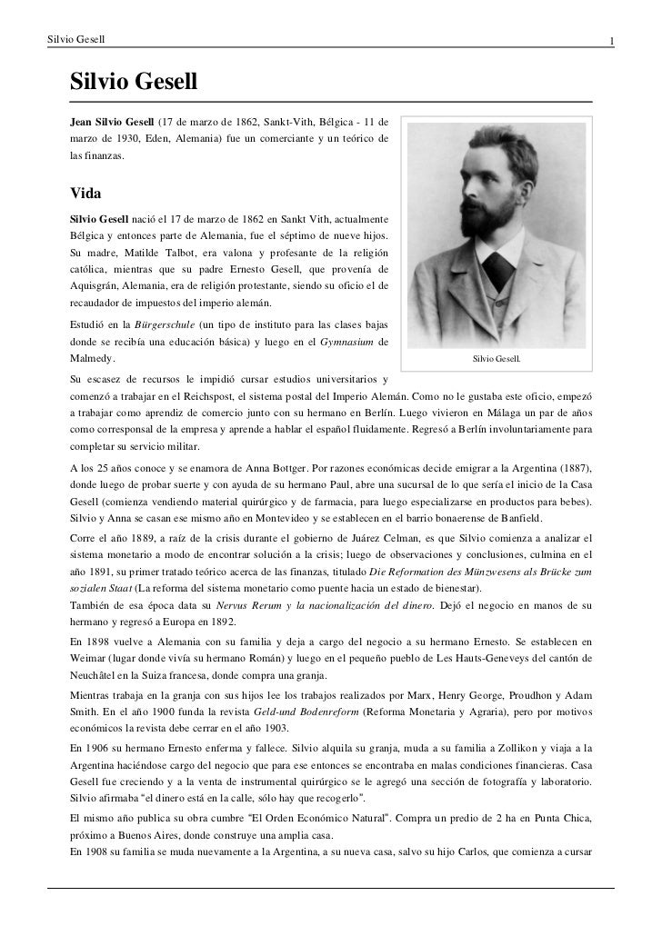 Silvio gesell