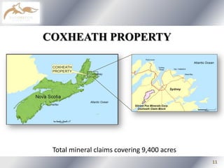 2010 FOCUSDefining an economic resource on the Coxheath property.
