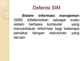 ppt Sistem informasi manajemen | PPTX