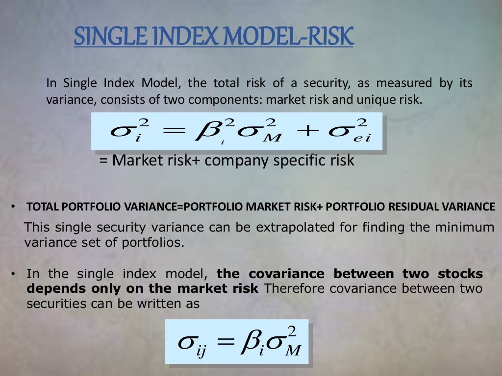 Single index model