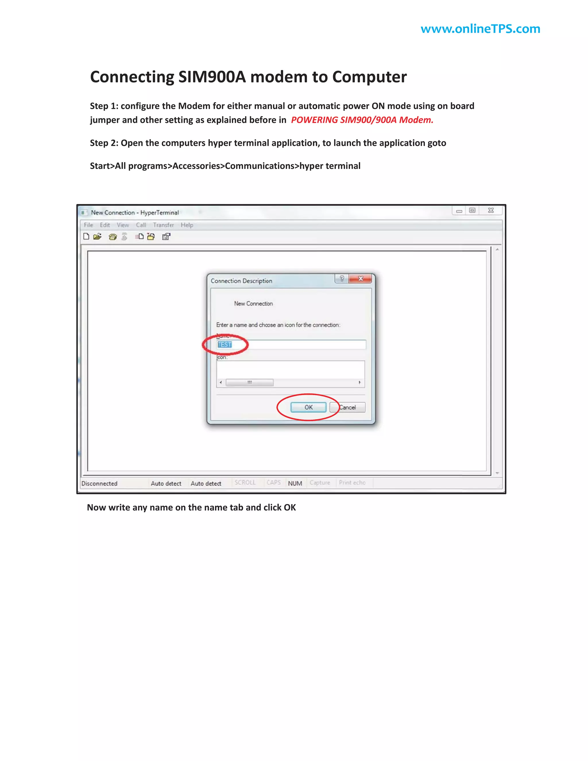 SIM900A gsm modem manual www.onlineTPS.com