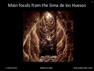 1
Roberto Sáezv. 20/01/2015 nutcrackerman.com
Main fossils from the Sima de los Huesos
 