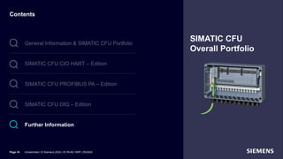 SIMATIC Compact Field Unit (CFU) Siemens | PPTX
