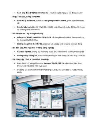 SIMATIC HMI Comfort Panels – Giải Pháp HMI Hiện Đại Trong Công Nghiệp ...