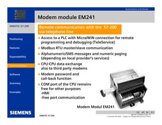 Simatic s7 200-introduction | PDF