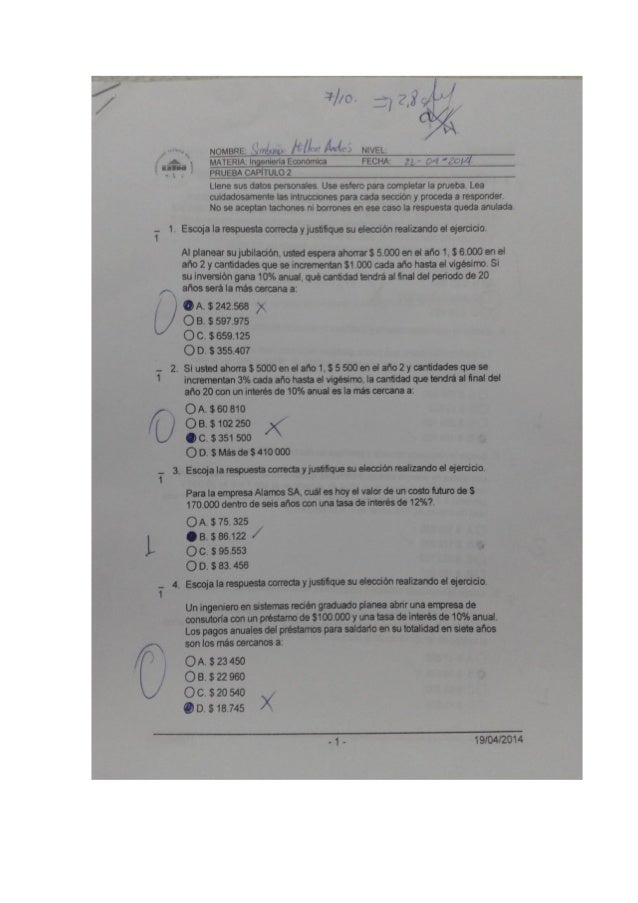 PRUEBA INGENIERIA ECONOMICA