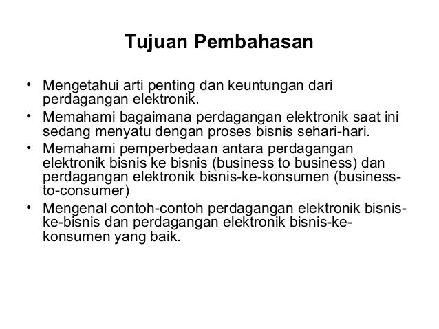 Sistem perdagangan elektronik pdf