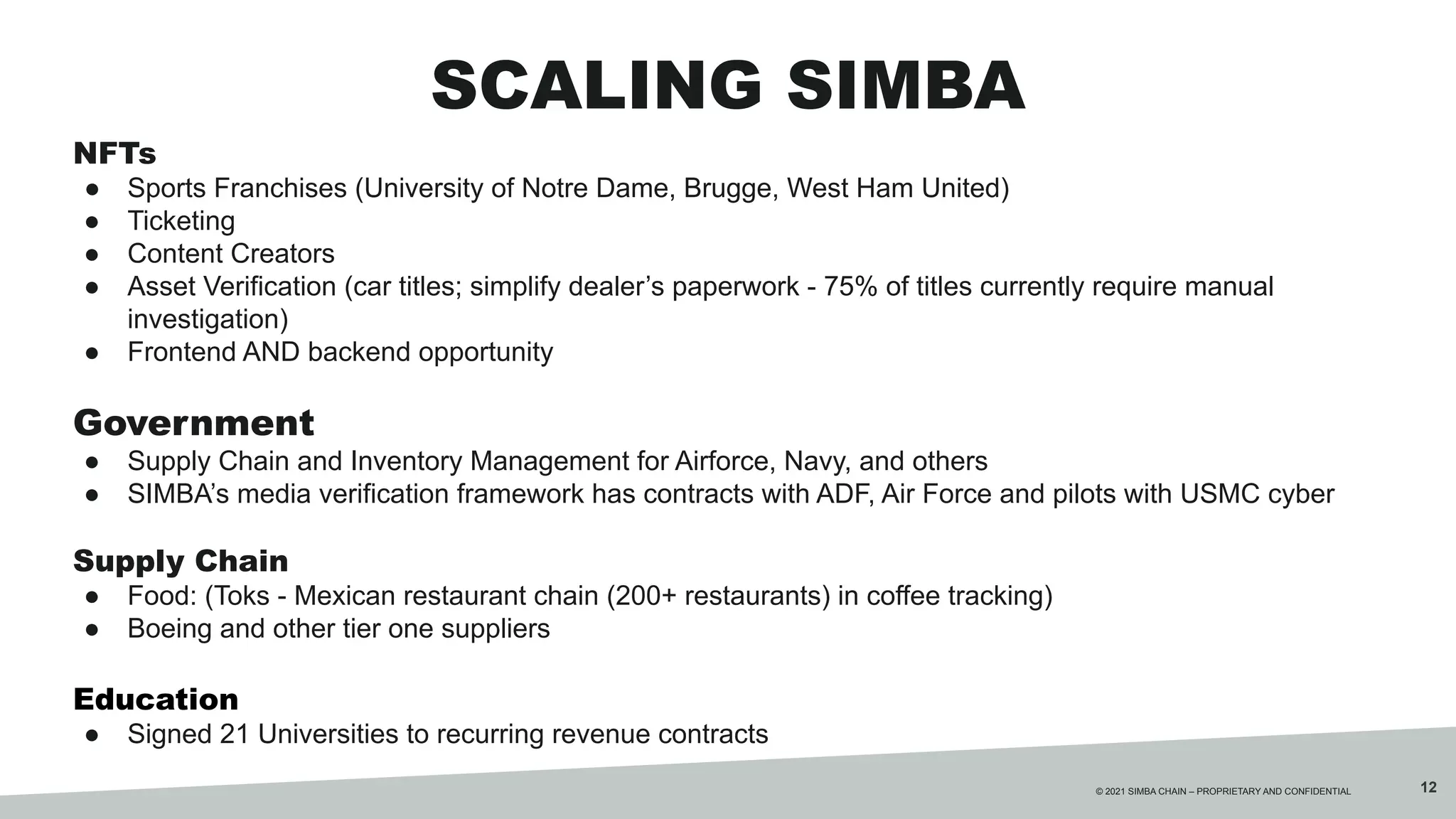 Simba Chain pitch deck | PDF