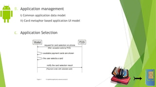 B. Application management
i) Common application data model
ii) Card metaphor based application UI model
C. Application Selection
Figure 5. S implified application selection protocol
 