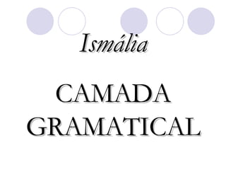 Ismália CAMADA GRAMATICAL 