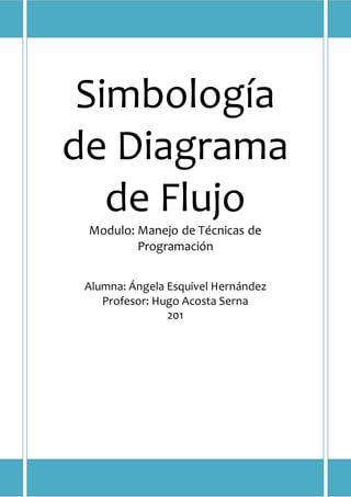 Simbología
de Diagrama
de Flujo
Modulo: Manejo de Técnicas de
Programación
Alumna: Ángela Esquivel Hernández
Profesor: Hugo Acosta Serna
201
 