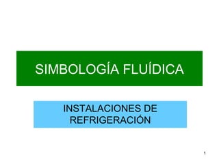 SIMBOLOGÍA FLUÍDICA INSTALACIONES DE REFRIGERACIÓN 